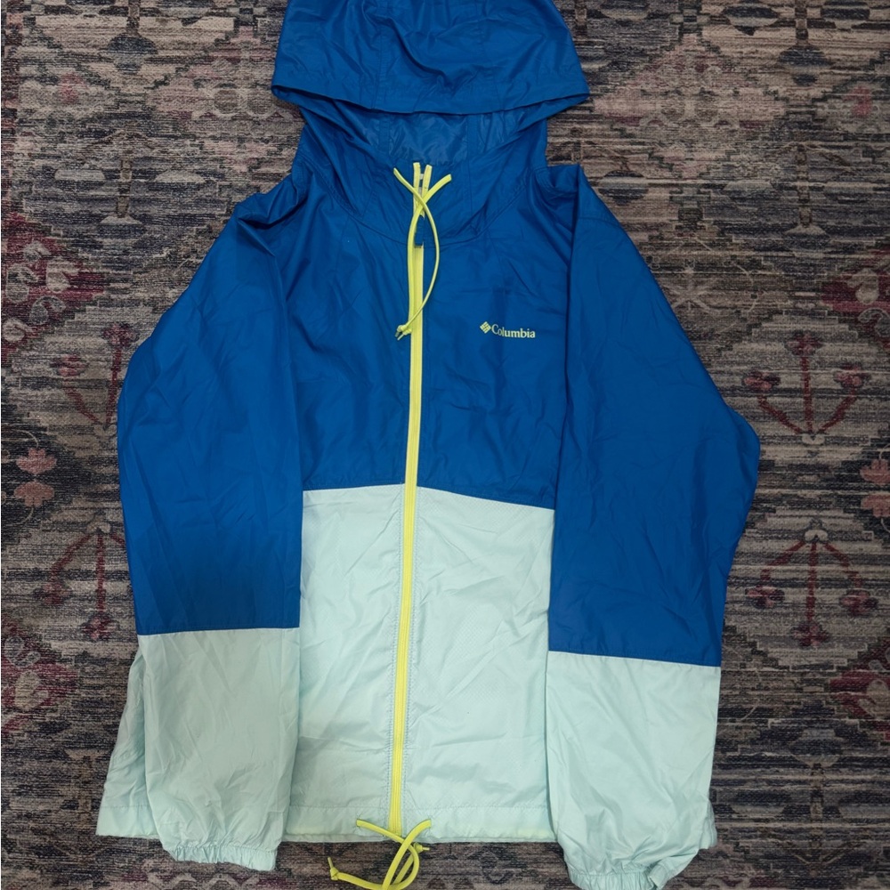 Columbia Blue and Mint Hooded Jacket